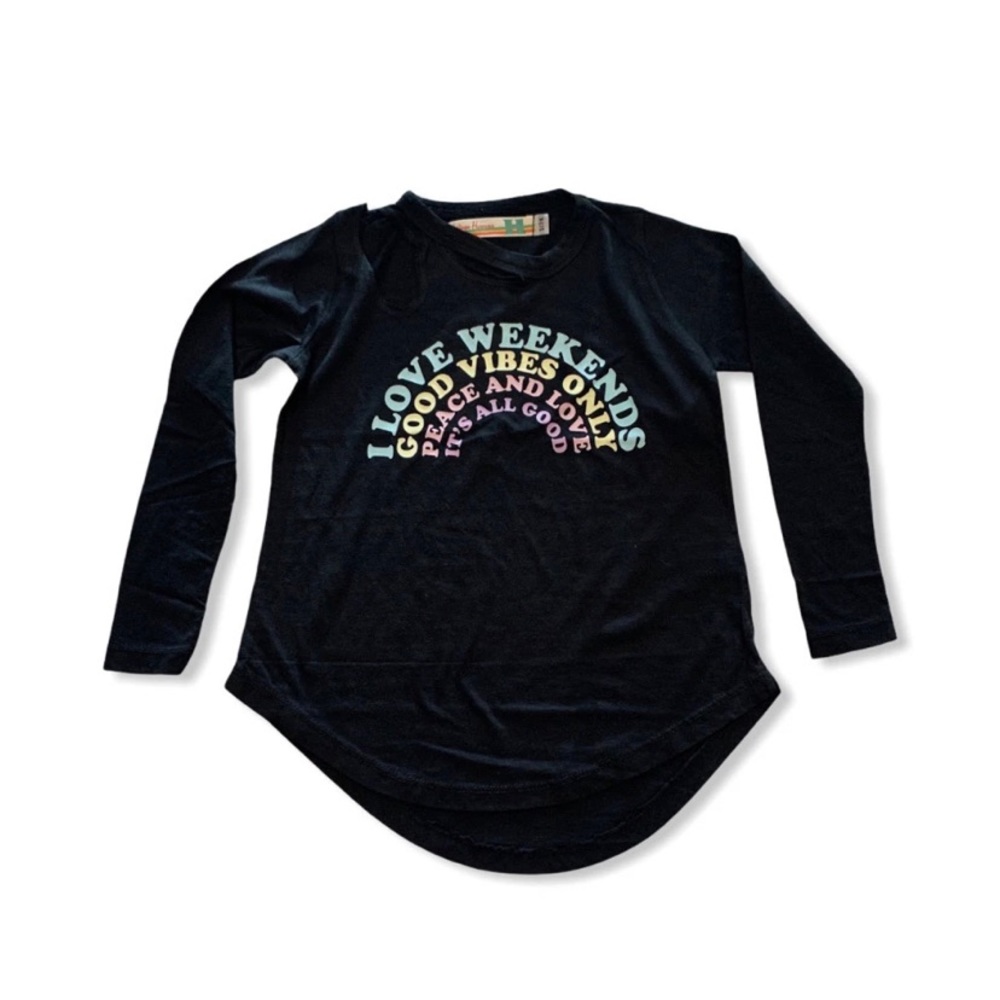 Vintage Havana Slit Neck Longsleeve Tee